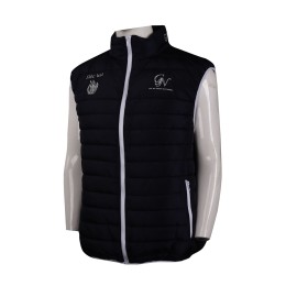 J811 custom quilted zipper vest jacket equestrian school hot word back collar embroidery quilted jacket manufacturer J811 custom quilted zipper vest jacket equestrian school hot word back collar embroidery quilted jacket manufacturer